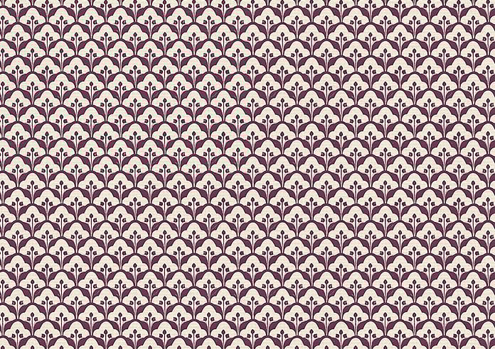 Scallop and Bud, Mulberry - Twist&Fit Roman Blind - Image 7